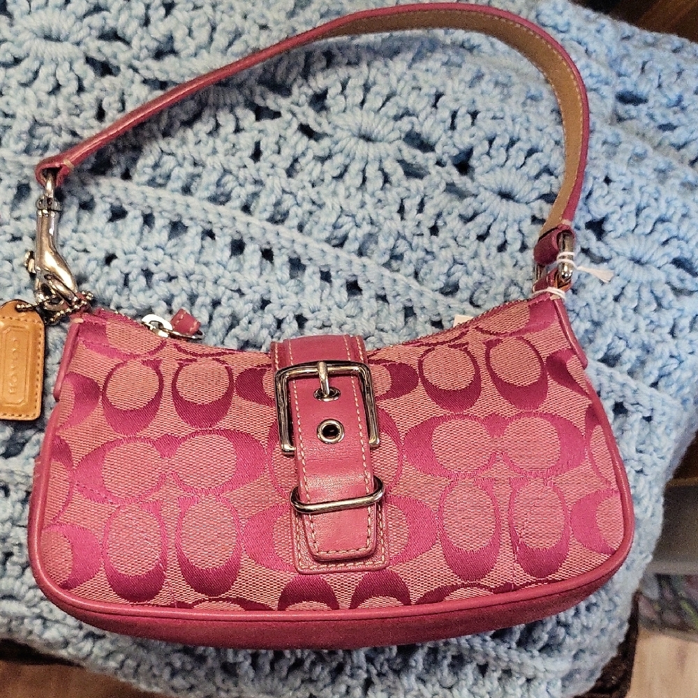 Coach Fuchsia Signature Shoulder Bag